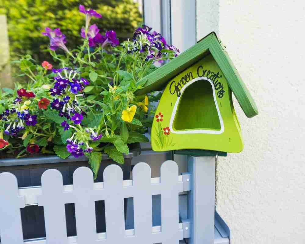 masu Blumenkastenhalterung ohne bohren mit Vogelhaus